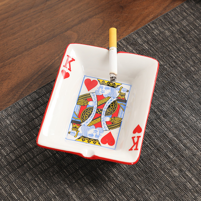 Men'S Accessories Tray - クリエイティブなセラミックシュトレイ,家庭,オフィス,ポーカー,磁器,禁煙,アクセサリー,リビングルームの装飾,男性へのギフト