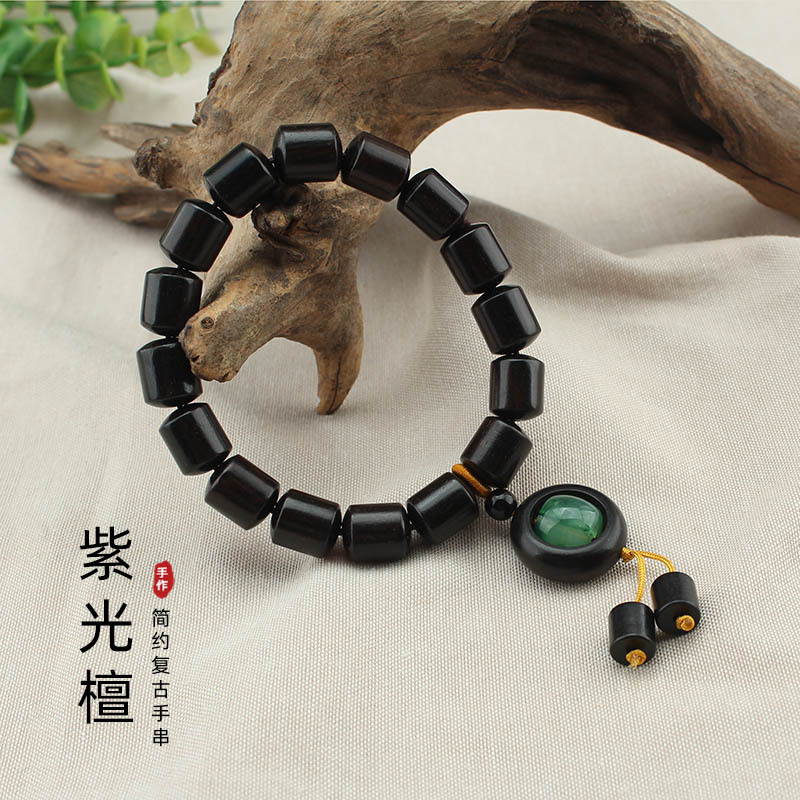 Men'S Accessories Jewelry Sale - DIYアクセサリー工場直販 クリエイティブな黒檀ランニングリングブレスレット パーソナライズバケットビーズ 男女兼用カップルブレスレット