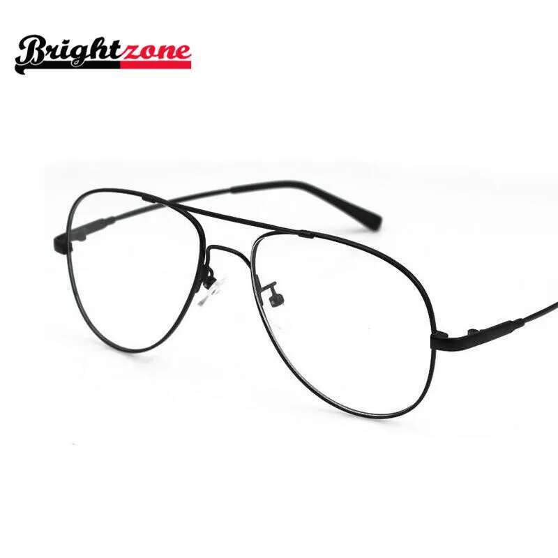 Men'S Accessories Best - 新着ベストセラービッグサイズ Aviatoor 金属柔軟なブリッジテンプル光学眼鏡メガネフレーム眼鏡 Oculos デ Gr
