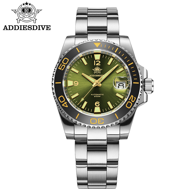 Men Accessories Jewelry - ADDIESDIVE 新しいダイビングギフト腕時計メンズ 8215 自動サファイア AR コーティングされたガラスセラミックベゼル防水