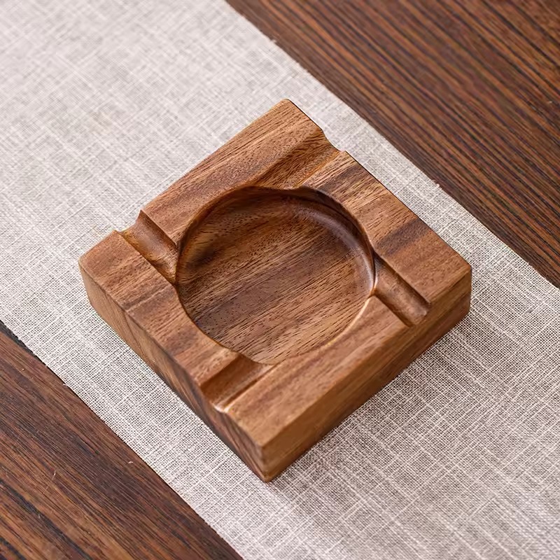 Men'S Accessories Tray - 1個入り 名入れシガートレイ灰皿 ヴィンテージ風木製灰皿 喫煙アクセサリー 男性への素晴らしい贈り物 木製シガー灰皿