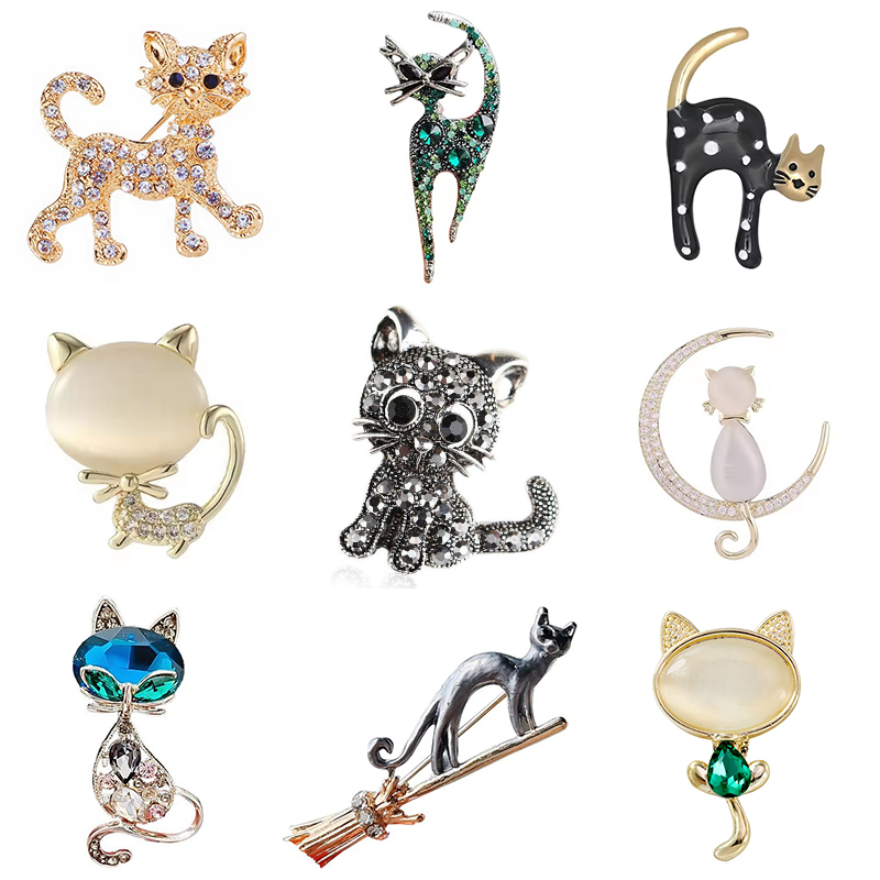 Men'S Accessories Trends 2025 - かわいい猫ブローチ男性女性用レトロ子猫動物ブローチピンジュエリーアクセサリーパーティーギフト 2025 トレンドクールなもの