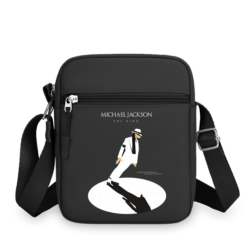 Men Accessories For Birthday Gift - 男性女性アニメ電話収納ポーチ MJ カジュアルアクセサリーハンドバッグマイケル・ジャクソンファッションクリエイティブクロスボディバッグ誕生日プレゼント