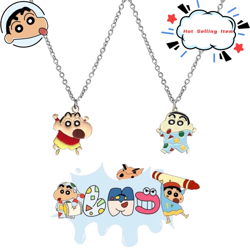 Men'S Accessories Best - クレヨンしんちゃん漫画ネックレス、かわいい和風、親友、カップル、男性と女性の誕生日、ホリデーギフトペンダント