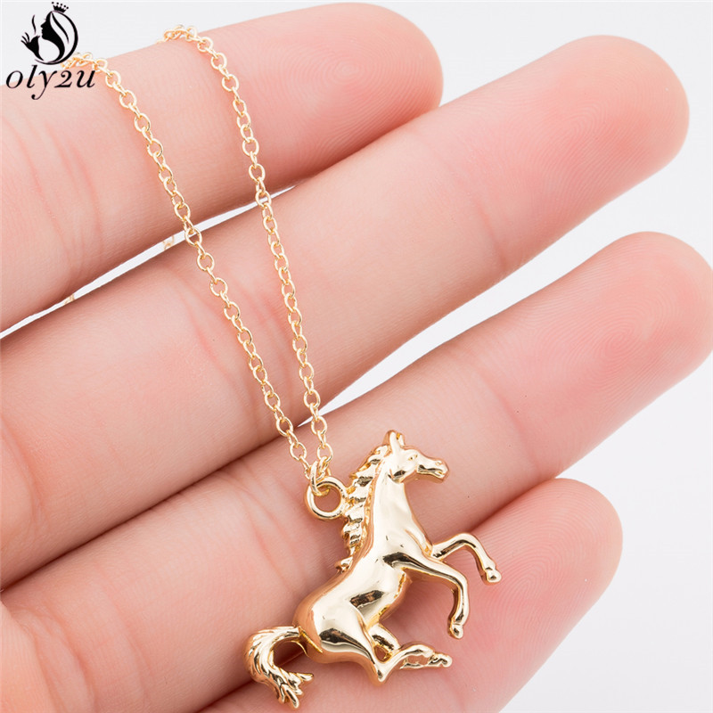 Men'S Accessories Best - Oly2u パーソナライズ競馬馬ペンダントネックレス女性のためのかわいい動物ネックレス男性ジュエリーアクセサリー最高の誕生日ギフト