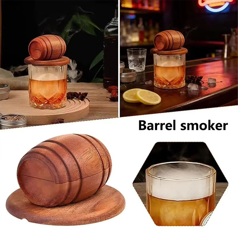 Men'S Accessories Tray - 木製樽型ウイスキーカクテルスモーカー、ウイスキースモーカー、スピリッツインフューザー、バーツール、プレミアムウイスキーカクテルスモーカーキット、男性へのギフト