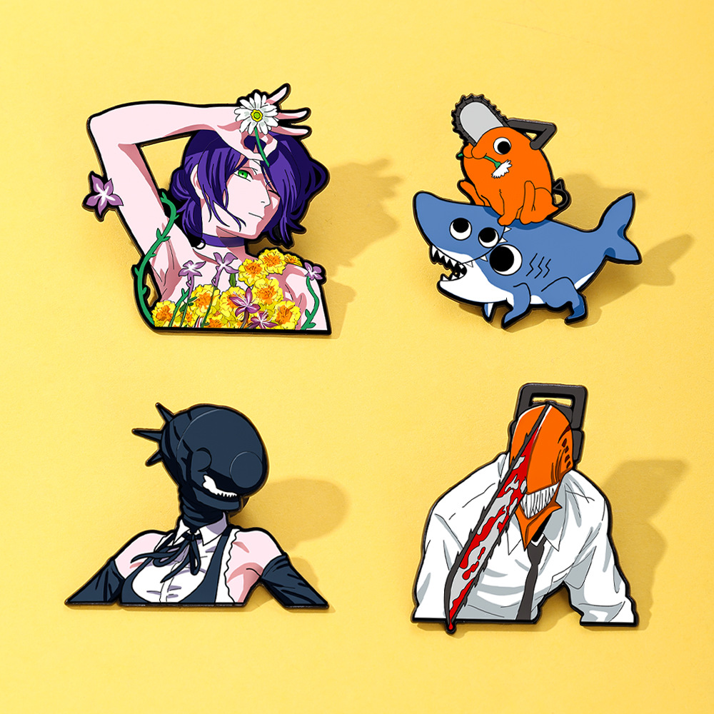 Men'S Accessories Jewelry Sale - 4個セット 動物漫画キャラクター エナメルピン メタルブローチ ベジータ悟空ブローチ バッジ