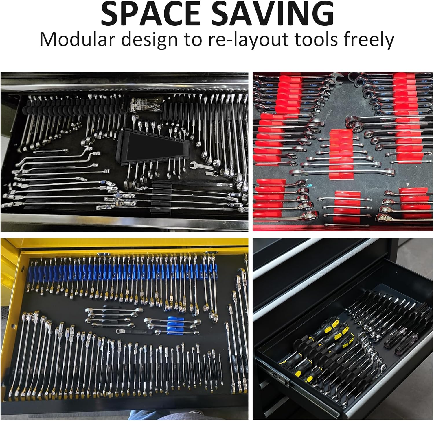 48個入りモジュラーレンチオーガナイザーツール引き出し収納ラ - Men'S Accessories Organizer Tray のレビューと価格