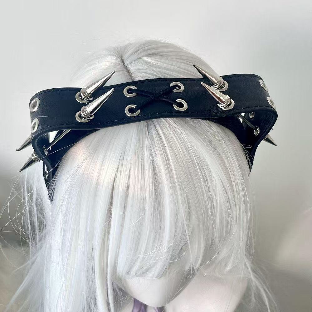 パンク・ハラジュク・リベットヘッドバンド、Y2Kオルト・エス - Men Accessories Aesthetic のレビューと価格
