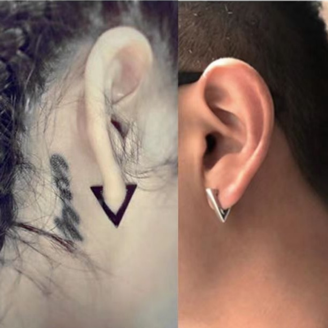 磨かれた三角形の幾何学模様ステンレス鋼メンズ・レディーススタ - Men'S Accessories Trends 2025 のレビューと価格