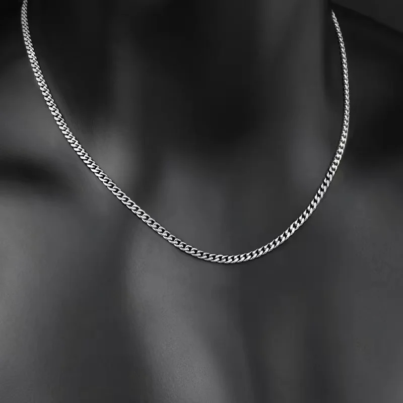 B&C シンプルチタンキューバンチェーン 3.5MM カラー - Men'S Accessories Chain のレビューと価格