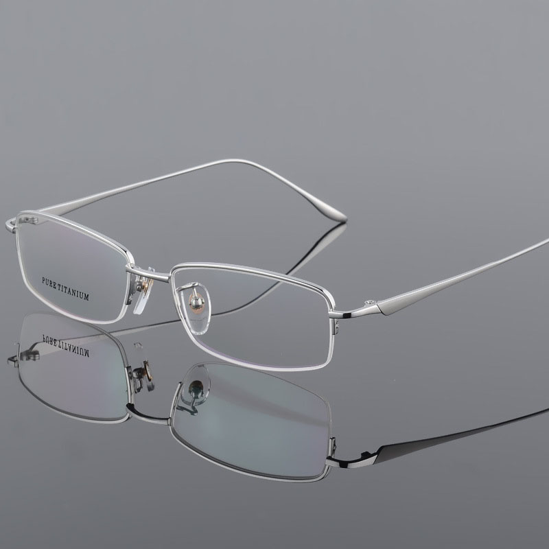 男性と女性のための純粋なチタン光学メガネ,矯正フレーム,黒, - Men'S Accessories Best のレビューと価格