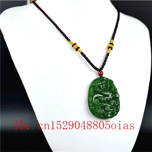 男性と女性のための中国の翡翠ドラゴンペンダント,ネックレス, - Men Accessories Jewelry のレビューと価格