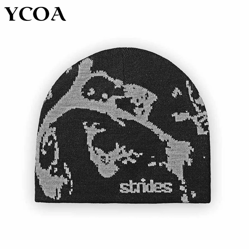 男性ビーニーストライドスプラッタービーニー韓国 Wnter  - Men Accessories Aesthetic のレビューと価格