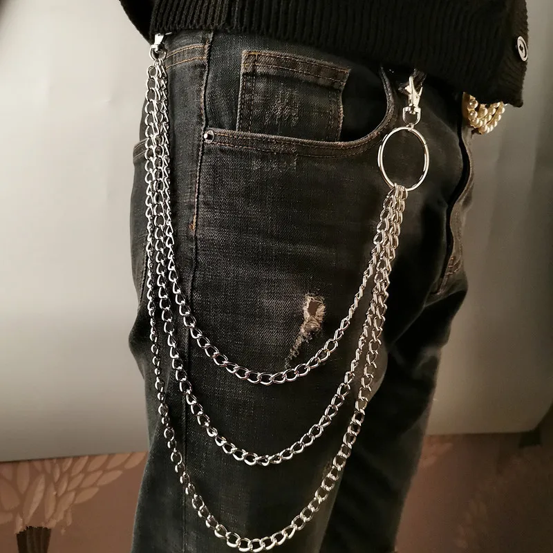 レイヤーメタルベルトチェーンパンクフックメタルウエストウォレ - Men'S Accessories Chain のレビューと価格