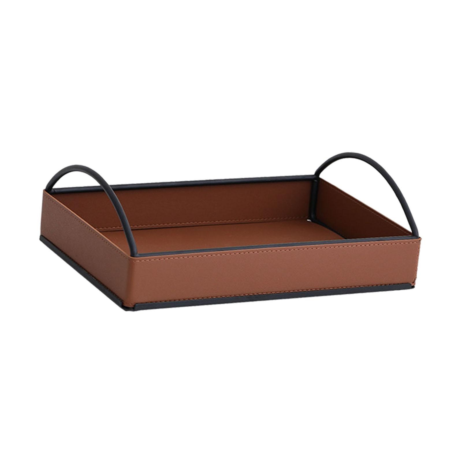 モダンなPUレザー製バレットトレイ、デスクアクセサリーホルダ - Men'S Accessories Tray のレビューと価格
