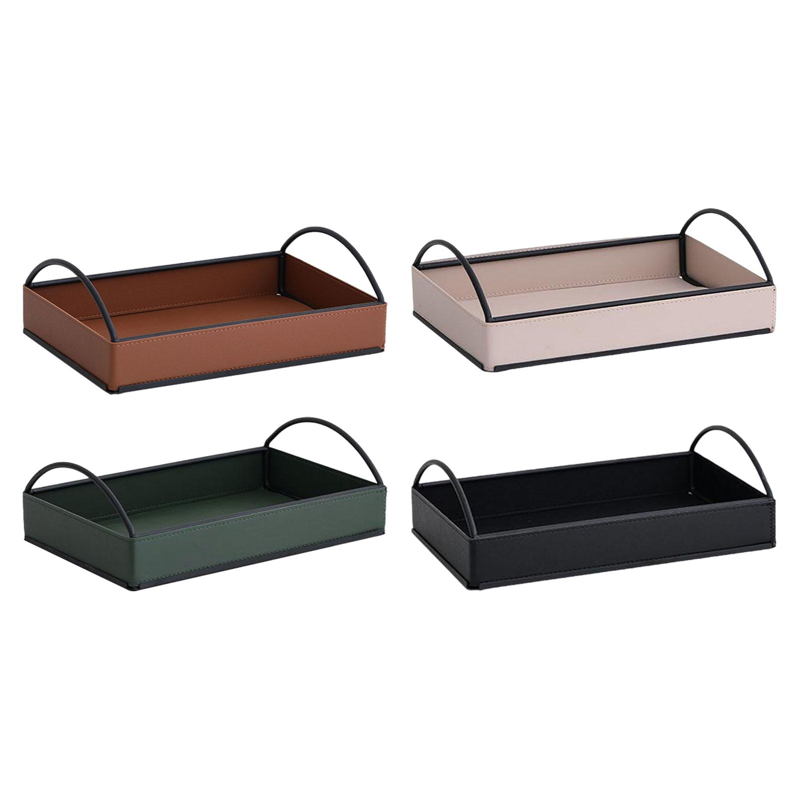 モダンなPUレザー製バレットトレイ、デスクアクセサリーホルダ - Men'S Accessories Tray のレビューと価格