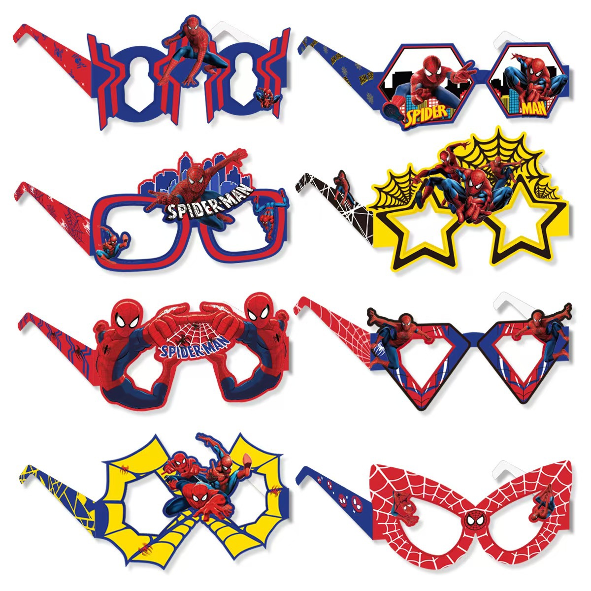 8 個スパイダーマン紙エコフレンドリーメガネコスプレスーパー - Men Accessories For Birthday Gift のレビューと価格
