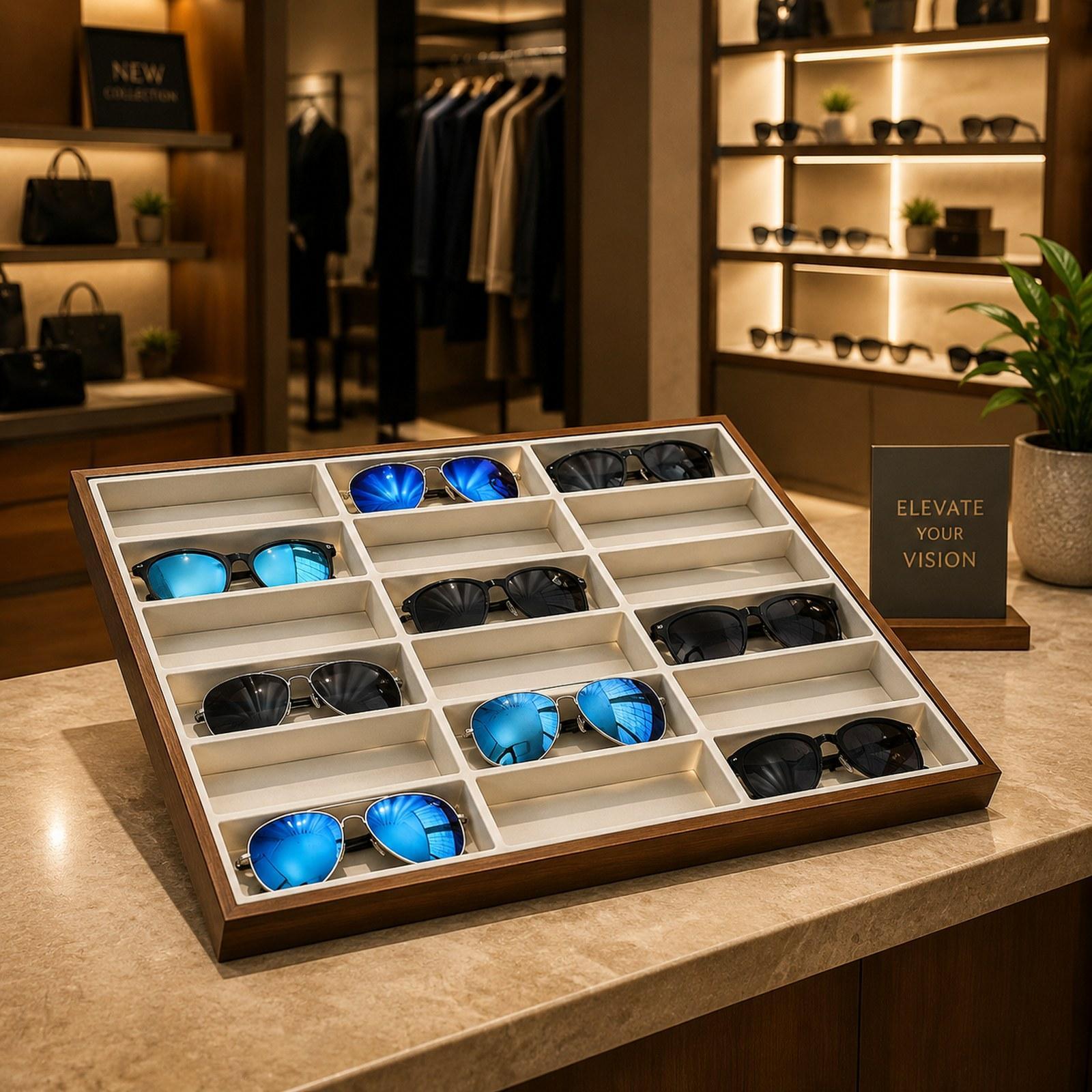 メガネディスプレイトレイ眼鏡収納ボックス軽量多機能サングラス - Men'S Accessories Tray のレビューと価格