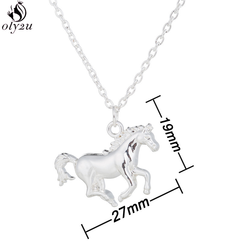 Oly2u パーソナライズ競馬馬ペンダントネックレス女性のた - Men'S Accessories Best のレビューと価格