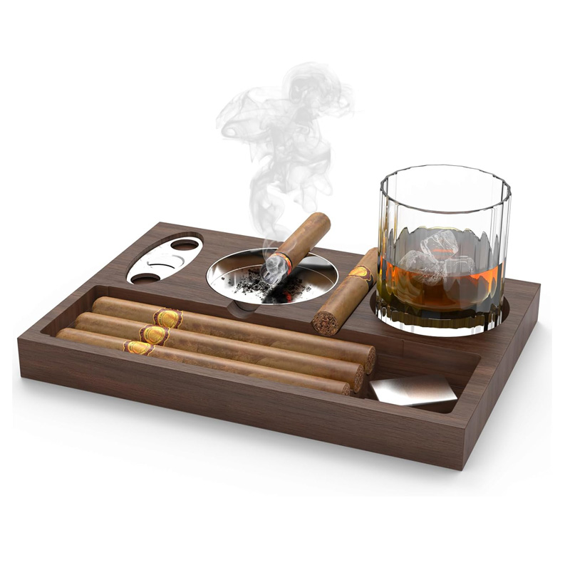 取り外し可能なシガー灰皿,シガーカッター,ウィスキーガラスト - Men'S Accessories Tray のレビューと価格