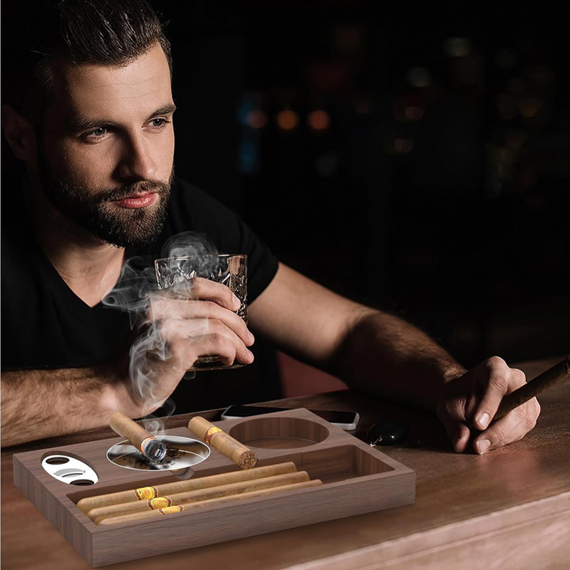 取り外し可能なシガー灰皿,シガーカッター,ウィスキーガラスト - Men'S Accessories Tray のレビューと価格