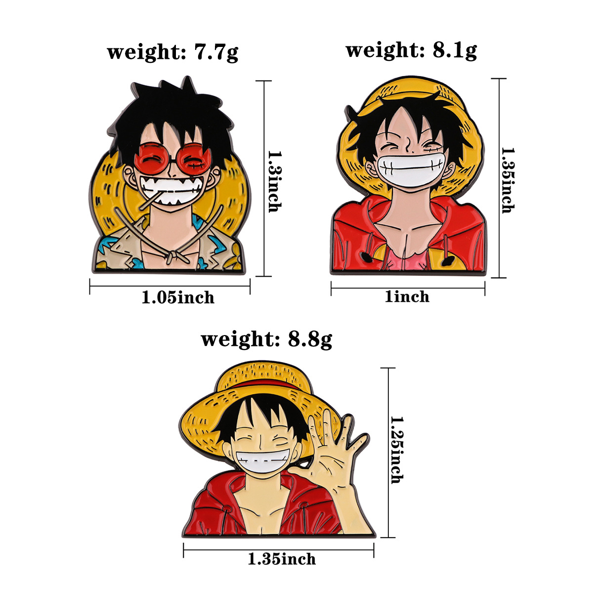 海賊冒険アニメエナメルピンバッジ合金ブローチアクセサリー、衣 - Men Accessories Jewelry のレビューと価格