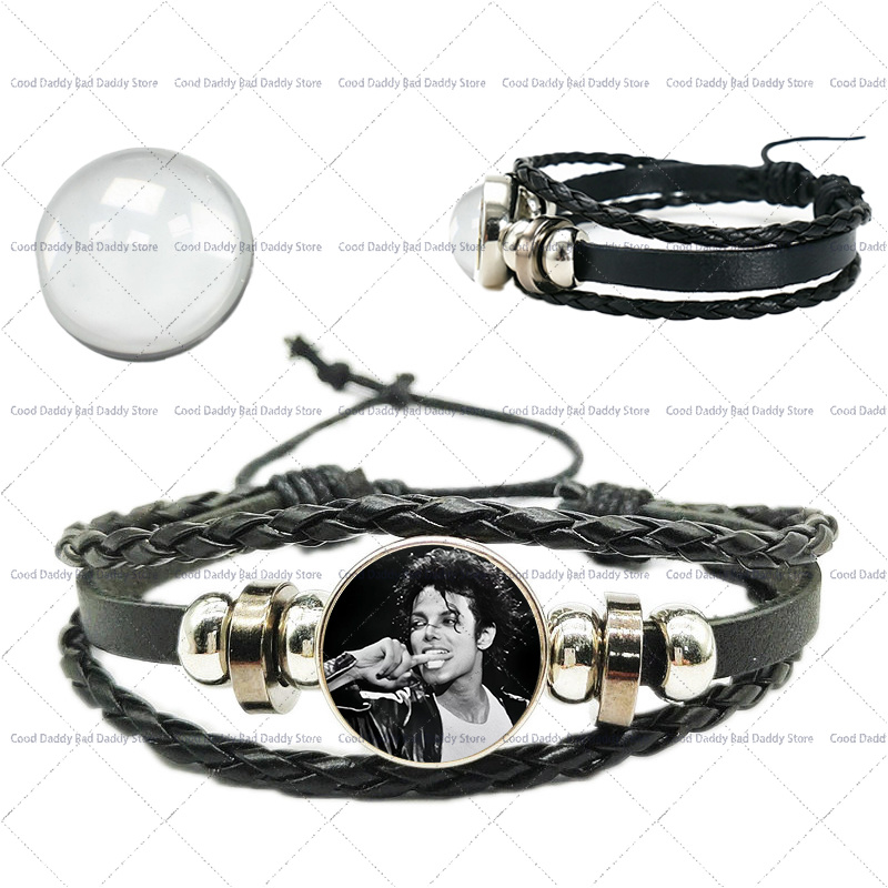 マイケル・ジャクソン織り手編みロープブレスレット メンズ レ - Men Accessories Jewelry のレビューと価格
