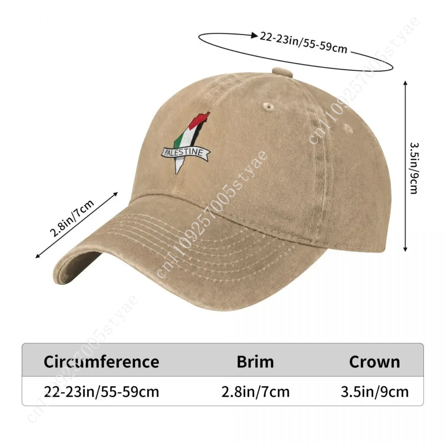 パレスチナ国旗マップステッカー付き野球帽 カジュアルなダメー - Hat Snapback Cap のレビューと価格