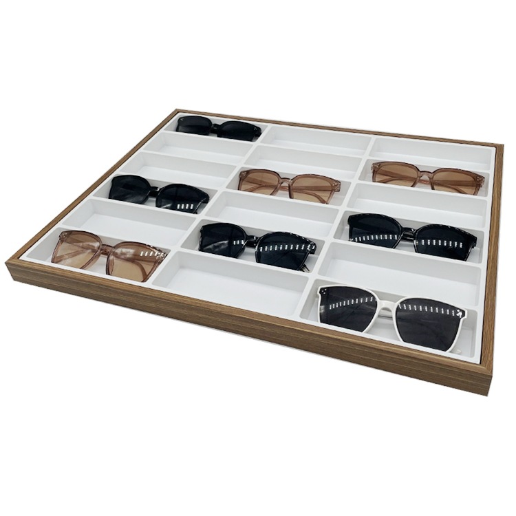 サングラスオーガナイザートレイ 18 スロット眼鏡ディスプレ - Men'S Accessories Organizer Tray のレビューと価格