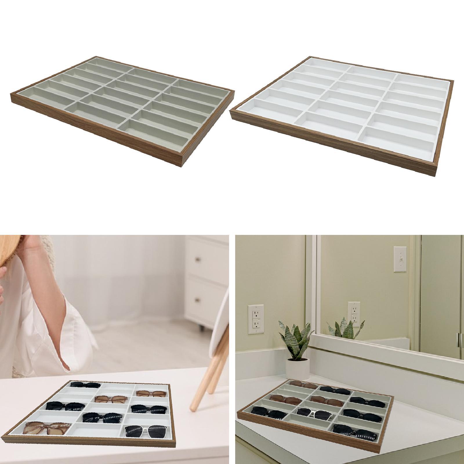 サングラスオーガナイザートレイ 18 スロット眼鏡ディスプレ - Men'S Accessories Organizer Tray のレビューと価格