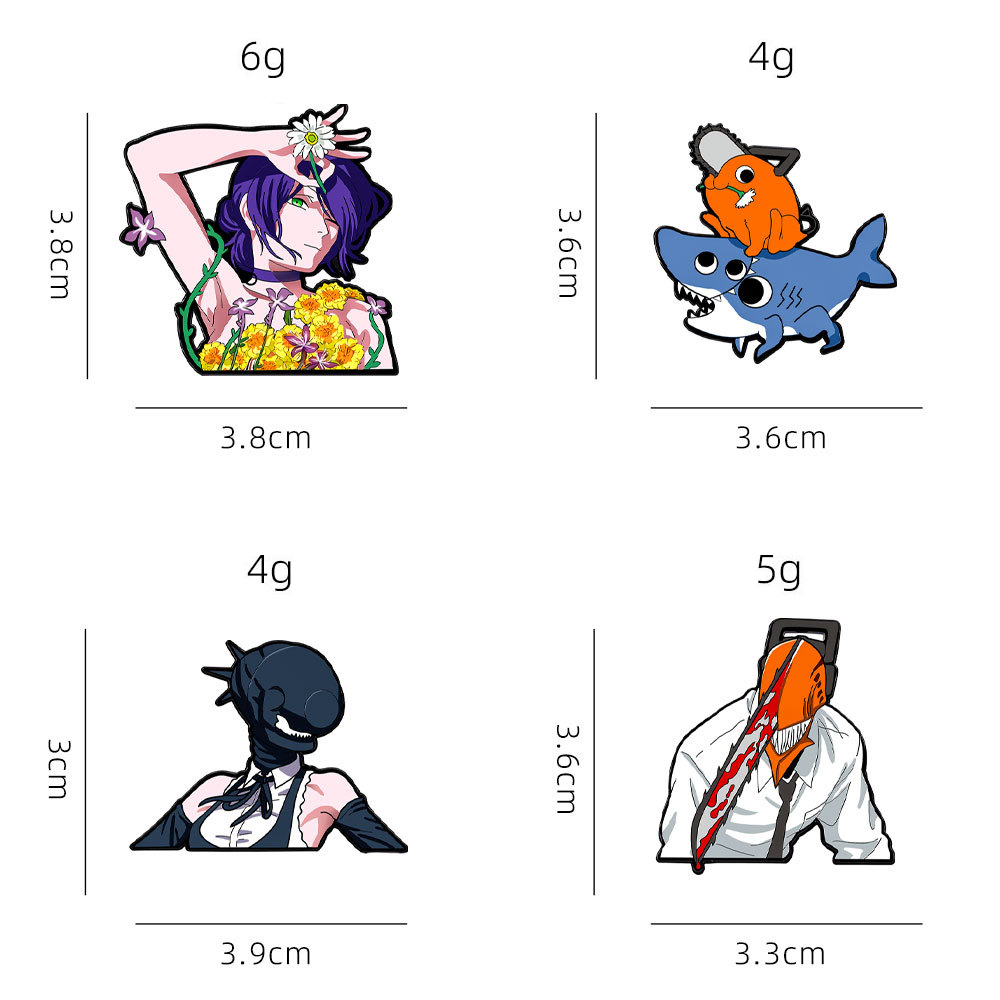 4個セット 動物漫画キャラクター エナメルピン メタルブロー - Men'S Accessories Jewelry Sale のレビューと価格