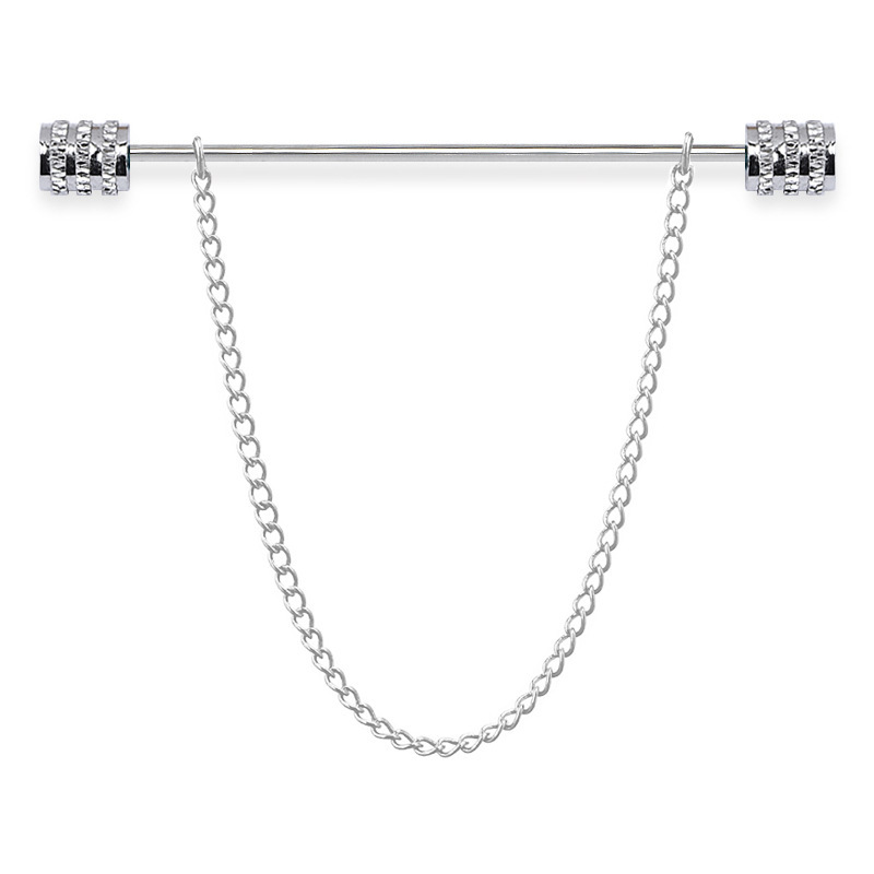 新しいメンズブローチシャツスタンドアップカラーピン固定クラス - Men Accessories Jewelry のレビューと価格