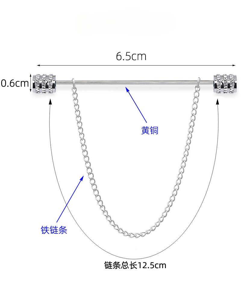 新しいメンズブローチシャツスタンドアップカラーピン固定クラス - Men Accessories Jewelry のレビューと価格