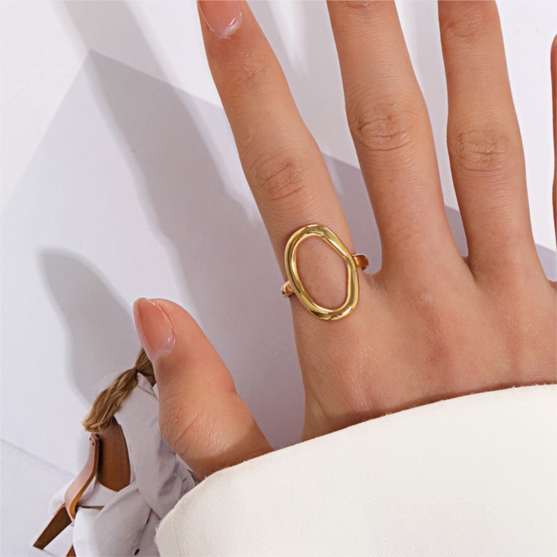 男性と女性のための楕円形のオープンリング,幾何学的なパーティ - Men'S Accessories Jewelry Sale のレビューと価格