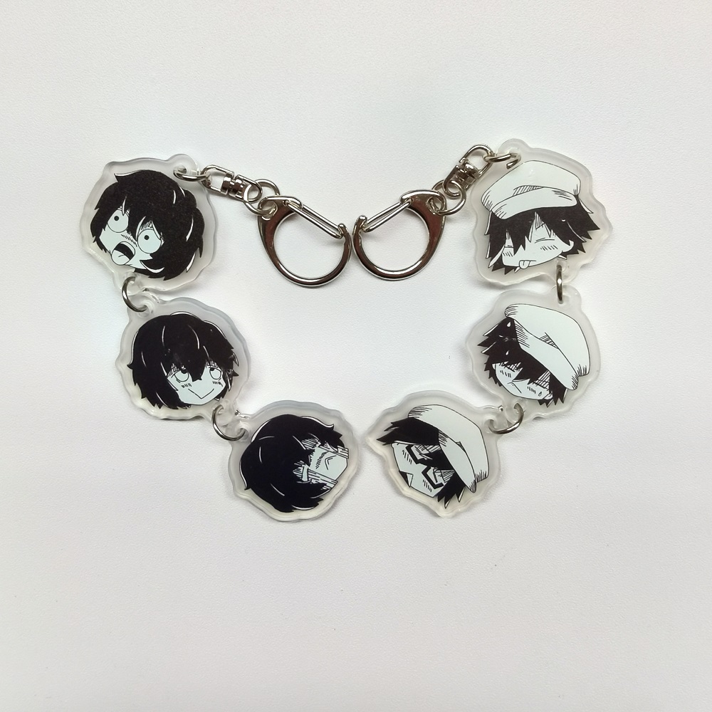 アニメキーホルダートレイ犬アクリル寿司中島太宰花キーチェーン - Men'S Accessories Tray のレビューと価格
